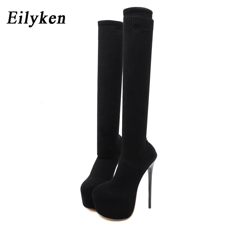 Knee High Sock Women - Eilyken 17 CM Platform Topuklu Kadın