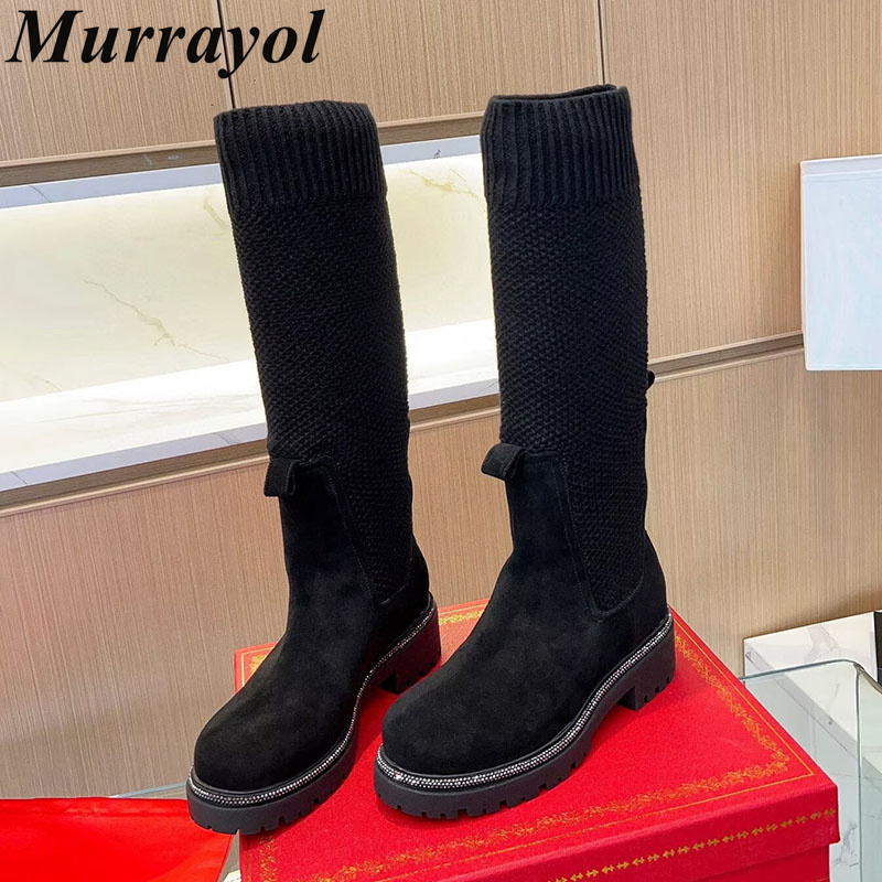 Knee High Sock Women - Diz Üstü Çizmeler Sonbahar Kış Süet