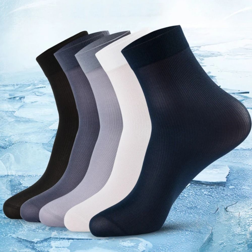 Silk Sock Bamboo - 10 çift Moda, Nefes Alabilen, Erkekler