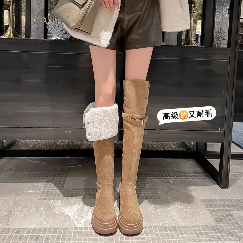 Knee High Sock Women - Diz üstü çizmeler 2025 retro western